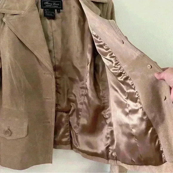 Terry Lewis Classic Luxuries Suede 100% Genuine Leather Jacket Women’s Sz Medium - Picture 10 of 16